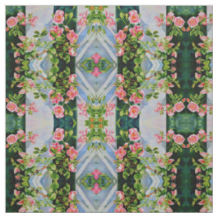 Tissu Belle roses roses rouges rétro aquarelle fleurie