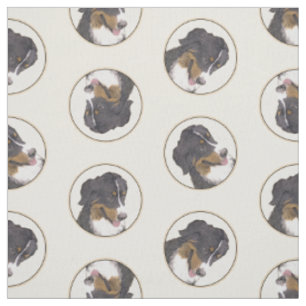 Tissu Bernese Mountain Dog Berner Peinture de mignons an