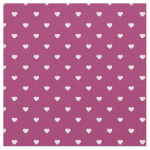 Tissu Berry Purple Polka Coeurs Dot
