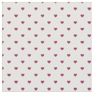 Tissu Berry Purple Polka Coeurs Dot