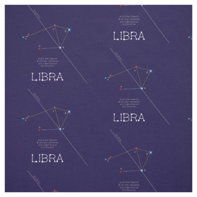 Tissu Bibliothèque de constellation zodiaque (Échantillon)