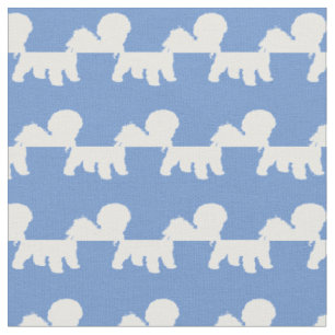 Tissu Bichon Frise Chien Silhouette Animal de compagnie 