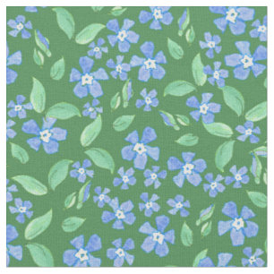 Tissu Bigorneaux bleus lumineux écervelés sur floral