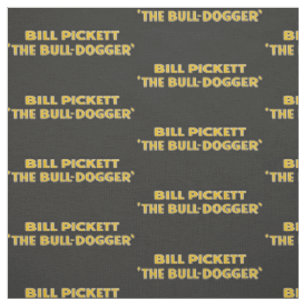 Tissu Bill Pickett Black Cowboy SteerWrestler Fabric 2
