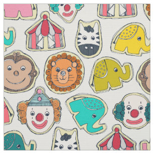 Tissu biscuits de cirque multi