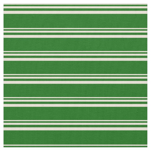 Tissu Bisque et Motif vert foncé (Fermer)