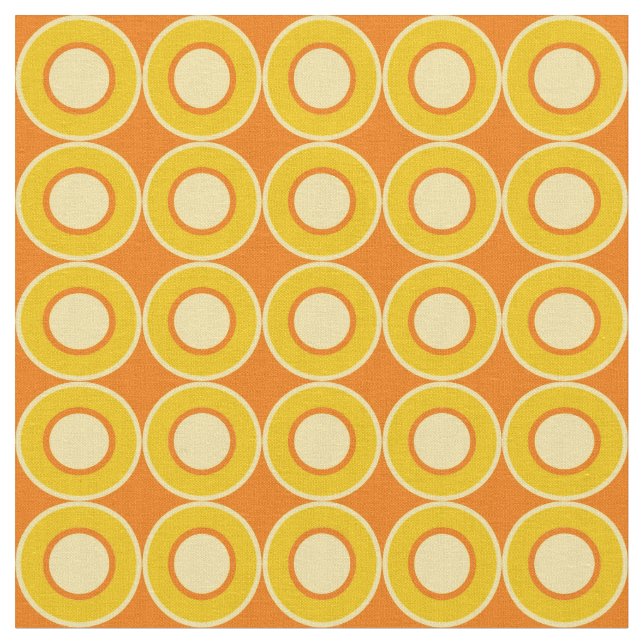 Tissu Bitétiser les beignets orange jaune avec remplissa (Fermer)