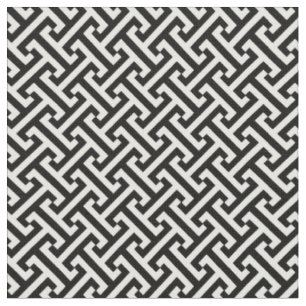 Tissu Black and White Greek