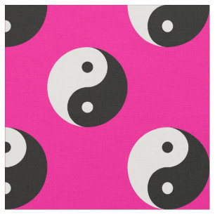 Tissu black white pink yang