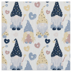 Tissu Blanc Gnomes Migné Par Le Triage Gras Quarte