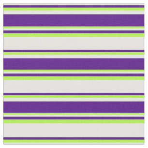 Tissu Blanc, Indigo et vert clair lignes Motif