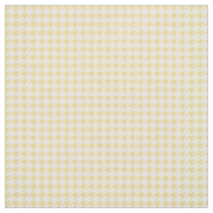 Tissu blanc jaune de motif de pied-de-poule