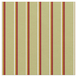 Tissu Blanc, rouge foncé, rouge foncé et kaki foncé
