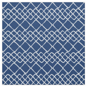 Tissu Blanc sur des tuiles de diamant de bleu marine