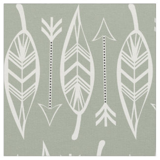 Tissu Blanc tribal