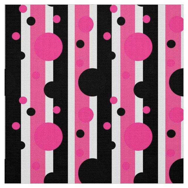 Tissu Blancs Pois rose (Échantillon)