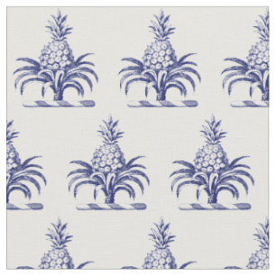 Tissu Blason Préparatoire au Bleu de l'Ananas Crête Armo