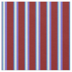 Tissu Bleu Ardoise, Bleu, Beige, Bleu Ardoise & Maroon