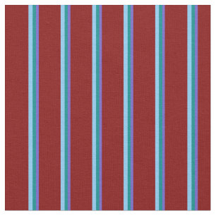 Tissu Bleu ardoise, Cyan foncé, Ciel clair et Maroon