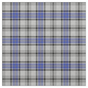 Tissu bleu blanc de tartan de Hannay de clan