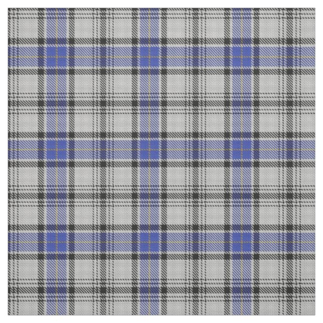 Tissu bleu blanc de tartan de Hannay de clan (Échantillon)
