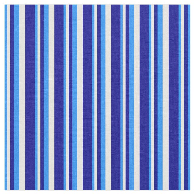 Tissu Bleu, Blanc et Bleu foncé Motif (Fermer)