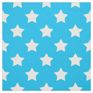 Tissu Bleu Blancs Etoiles Motifs Textile décoratif