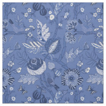 Bleu-bleu-bohème-design coton-twill