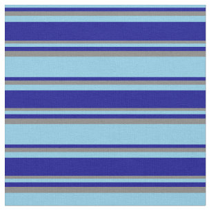 Tissu Bleu ciel, Bleu foncé et Gris