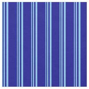 Tissu Bleu ciel clair et Motif bleu foncé