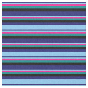 Tissu Bleu, Ciel clair, Rose profond, Cyan foncé et Noir