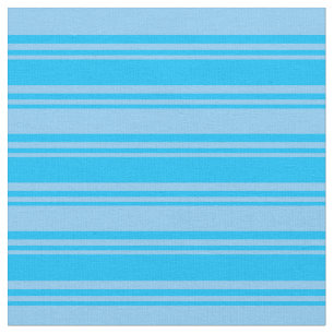 Tissu Bleu ciel profond et bleu ciel clair rayures de co