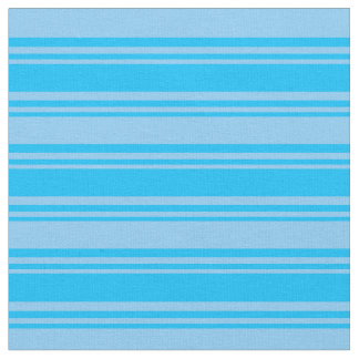 Tissu Bleu ciel profond et bleu ciel clair rayures de co