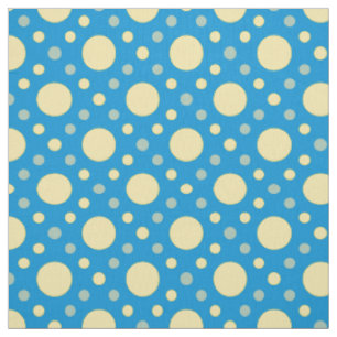 Tissu Bleu clair Arrière - plan Polka Jaune Point sans c