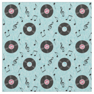 Tissu bleu-clair de musique de disques de KRW