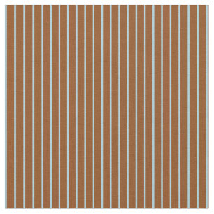 Tissu Bleu clair et Brown Motif de rayures