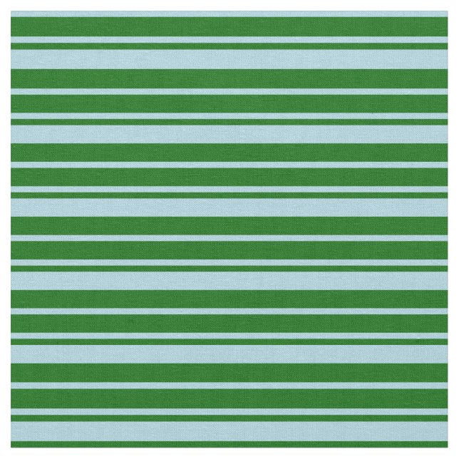 Tissu Bleu clair et rayures vert foncé (Fermer)