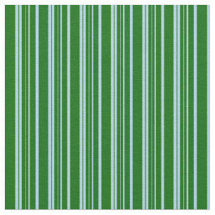 Tissu Bleu clair et vert foncé Linge/Motif rayé