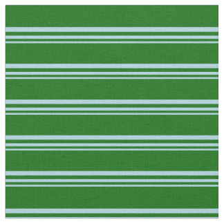 Tissu Bleu clair et vert foncé Linge/Motif rayé