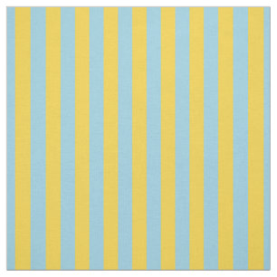 Tissu Bleu clair moutarde jaune