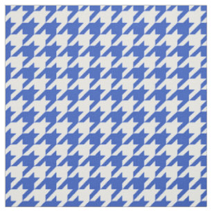 Tissu Bleu de Cerulean, Motif blanc Houndstooth #2M