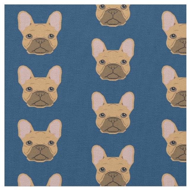 Tissu Bleu de la marine des Bulldogs de France (Fermer)