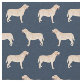 Tissu Bleu de la marine du Labrador jaune