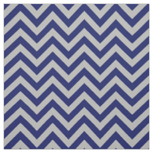Tissu Bleu de la marine Grey LG Chevron ZigZag Motif 12I