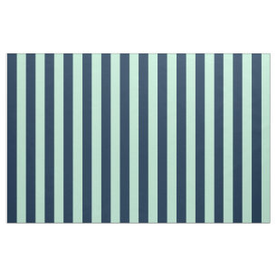 Tissu Bleu de marin et menthe