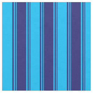 Tissu Bleu de minuit et Bleu ciel profond