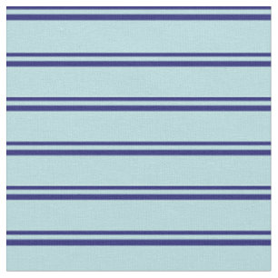 Tissu Bleu de minuit et rayures bleues en poudre