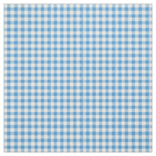Tissu bleu de motif de guingan de contrôle de