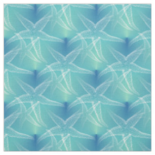 Tissu bleu de plage d'Aqua d'étoiles de mer