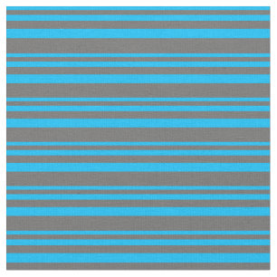 Tissu Bleu du ciel profond et rayures gris foncé